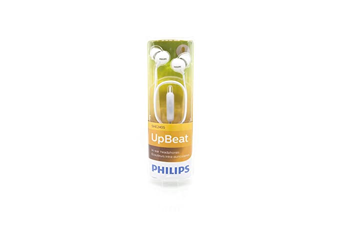 Philips SHE2405WT/00 Upbeat Wired in Ear Earphone with Mic (White)