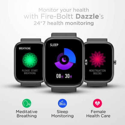 Fire-Boltt Dazzle BSW037 Smartwatch Borderless (Black)