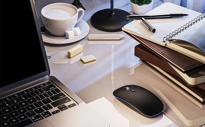 Wireless Bluetooth RGB Mouse: Rechargeable, Silent & Slim