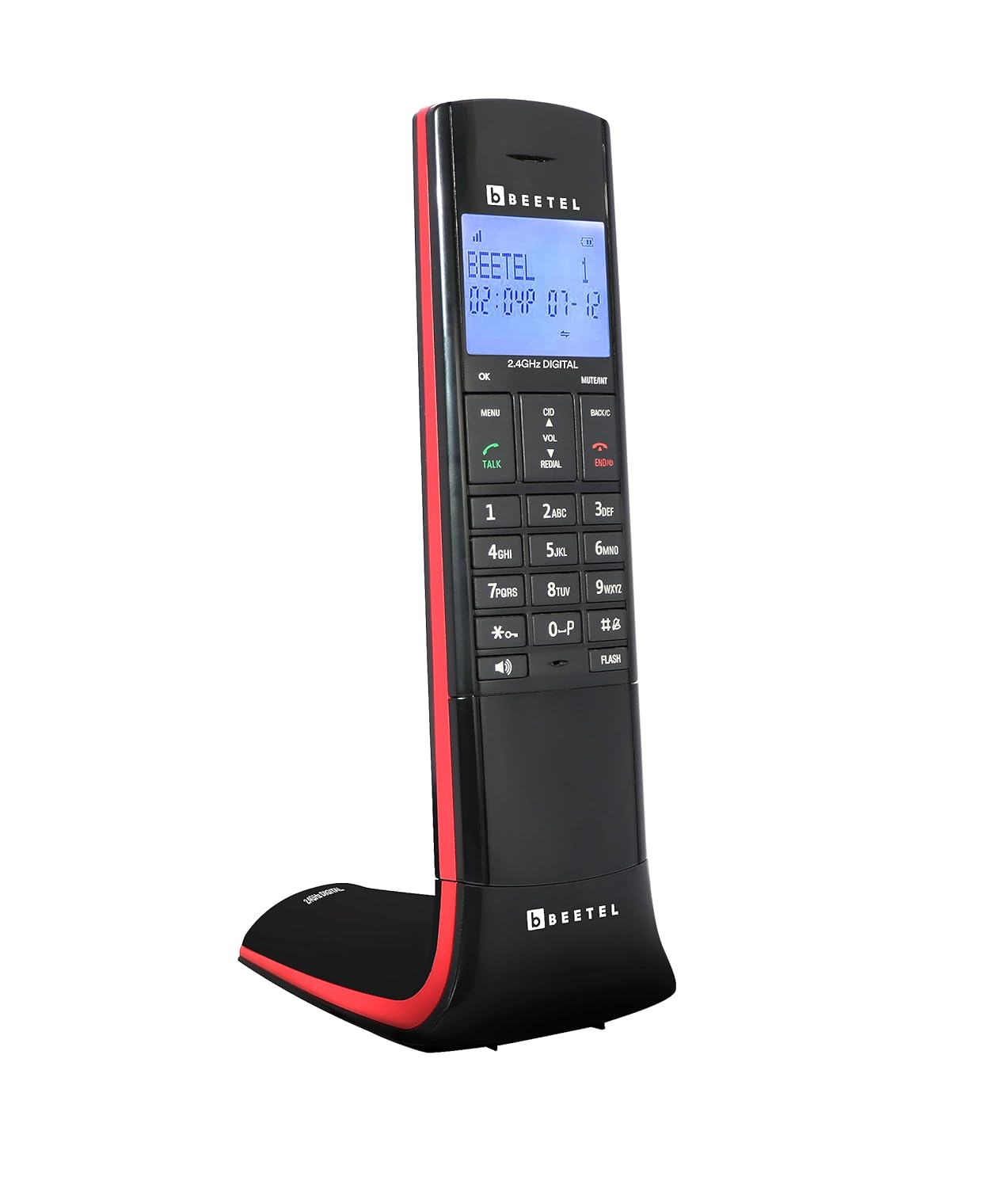 Beetel X95 Flagship Designer Cordless landline 2.4GHz,Dual Tone,2-Way Speaker Phone,Ringer & Volume Control,Auto Answer,Alarm