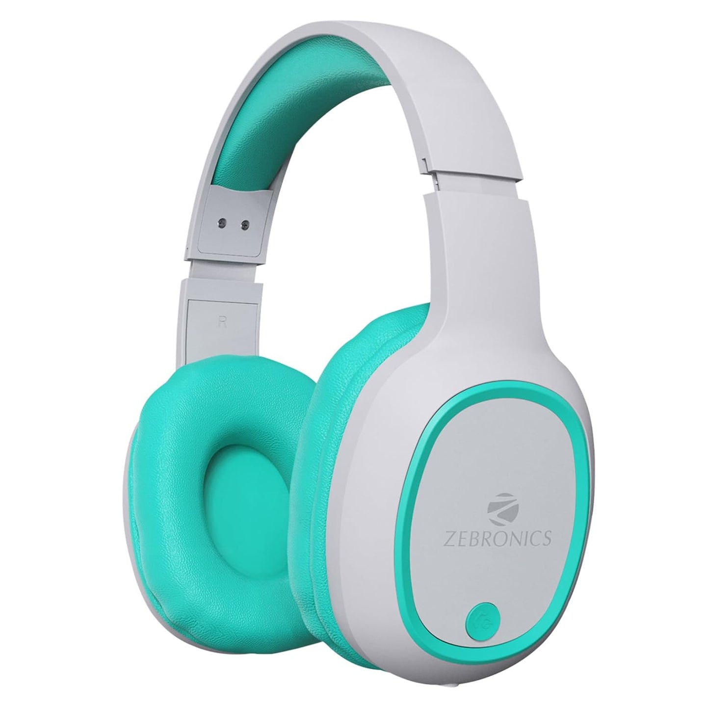 ZEBRONICS Thunder 60 hrs Playback time Bluetooth Wireless Headphone with FM, mSD, Playback with Mic (Sea Green)
