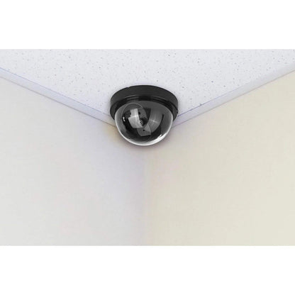 Fake Wired Security CCTV Dome Camera with Flashing Red LED Light