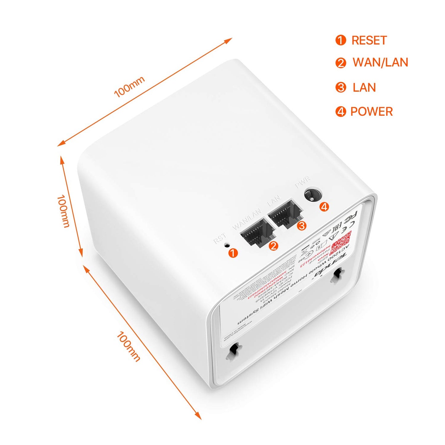 Tenda Nova MW5G Whole Home Mesh Wi-Fi System - 2500 sq.ft Coverage, 2 Gigabit Ports, Work with Amazon Alexa , Parental Controls, Easy Setup, Router & Wi-Fi Booster (Pack of 2)