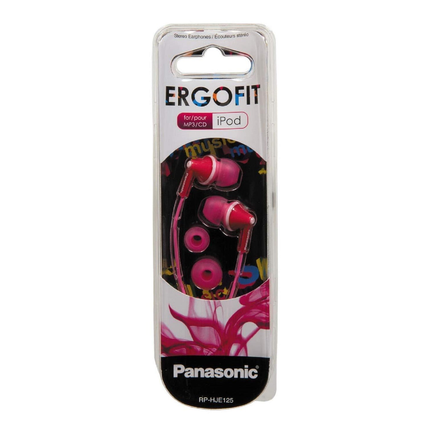 Panasonic RP-HJE125 Ergofit Stereo Earphone (Pink)