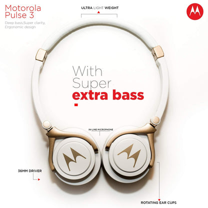 Motorola Pulse 3 Headphone (White)