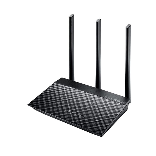 ASUS RT-AC53 AC750 Dual Band WiFi Router with high Power Design (Black)