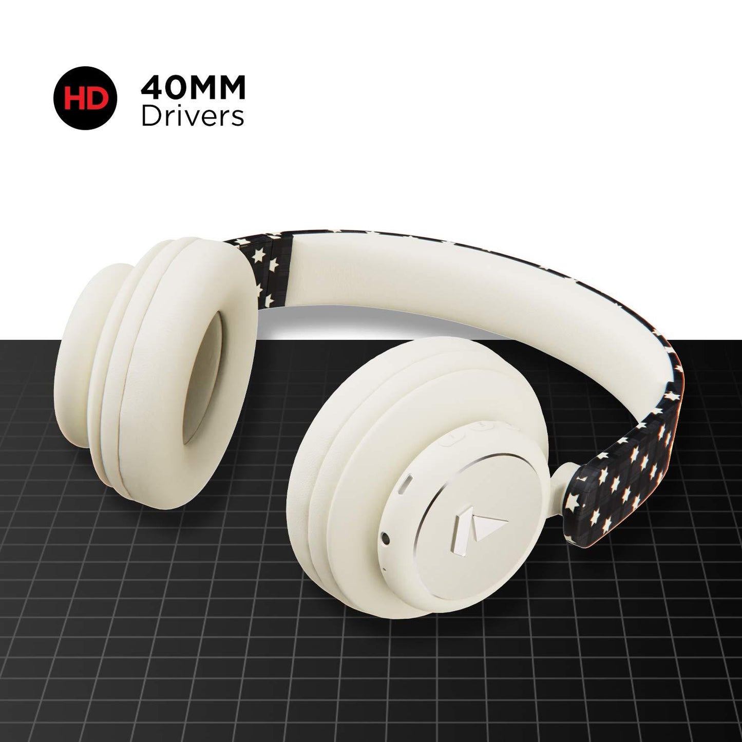 boAt Rockerz 450 Masaba Edition Bluetooth On Ear Headphones with Mic, Upto 15 Hours Playback, 40mm Drivers (Black Star )