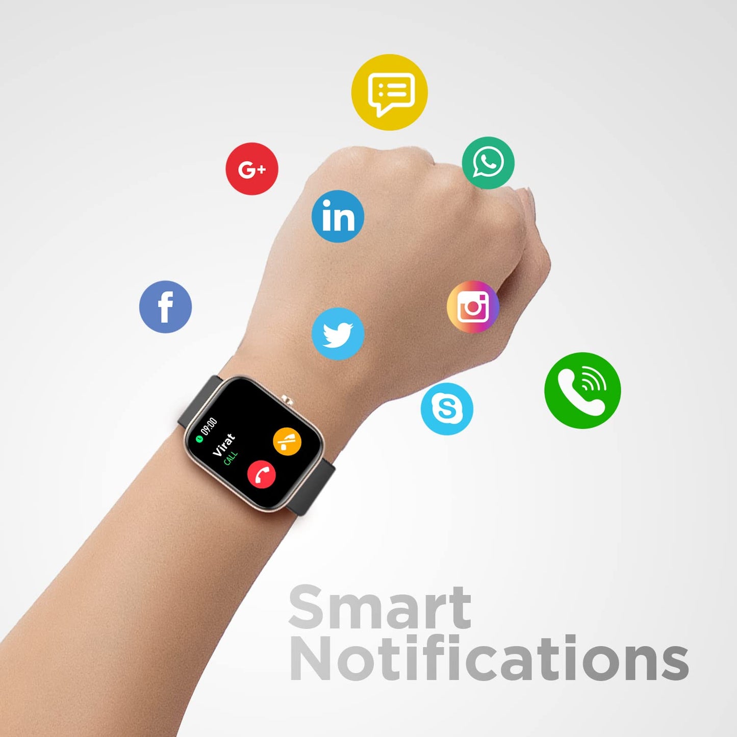 Fire-Boltt Dazzle BSW037 Smartwatch Borderless (Black)