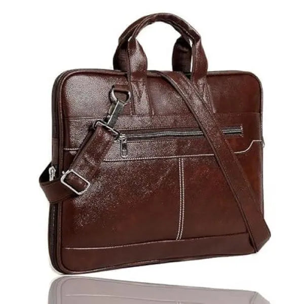 Laptop Carry Handle Bag (Leather ) with Keyboard Protective Film, Mouse-Pad