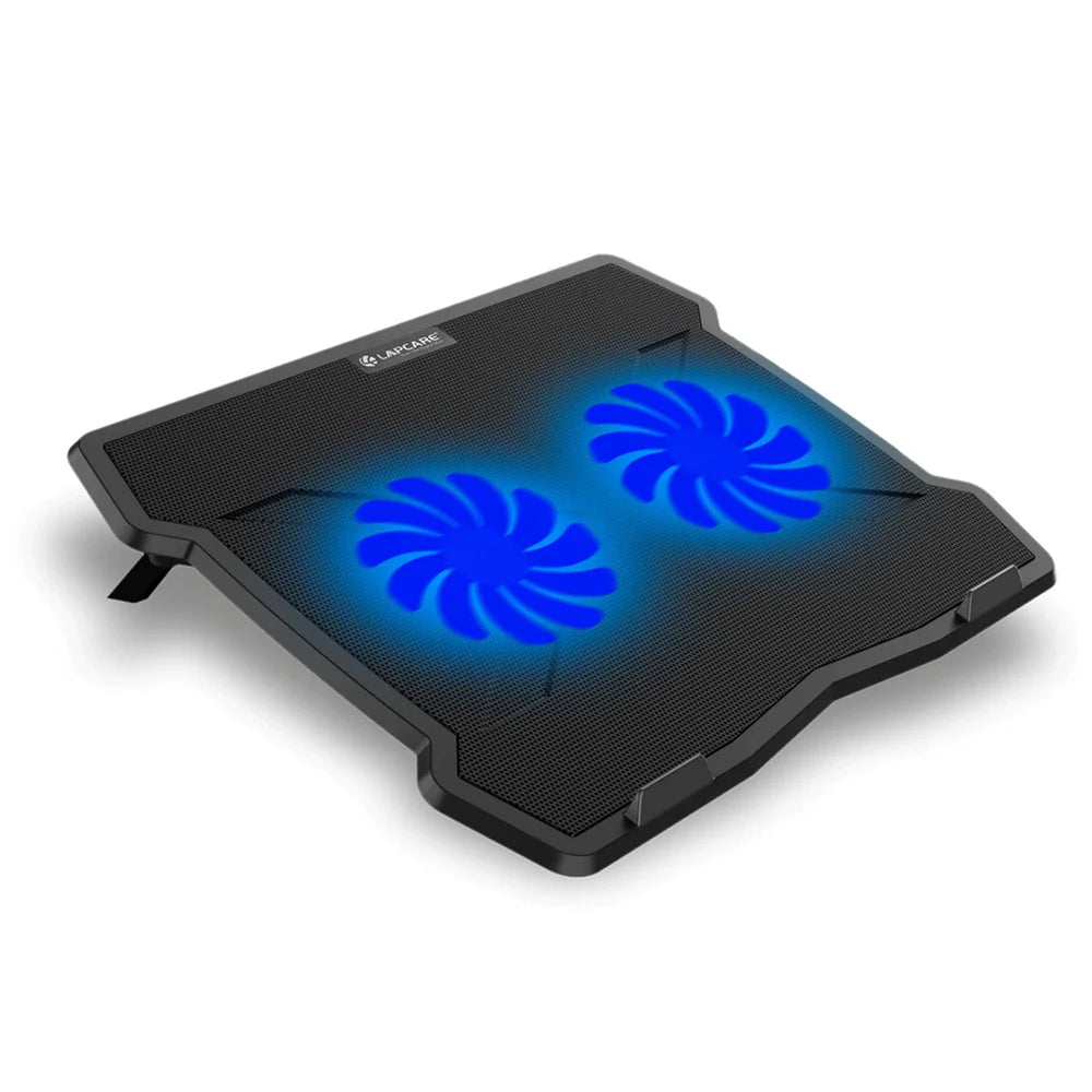 LAPCARE Lapkool-II Laptop Cooling Pad | Compatible up to 15.6" Laptops | 2 USB Ports | Ergonomic Design | Low Noise