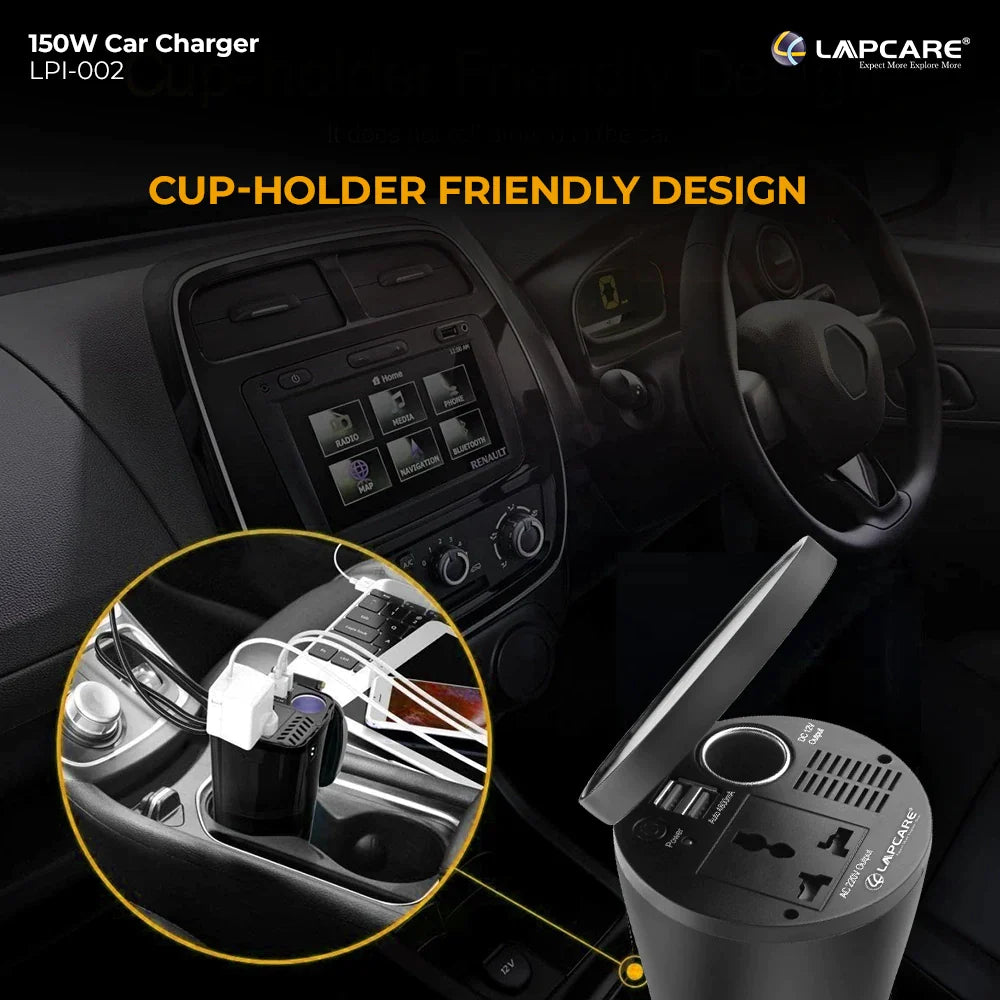 Lapcare 150W PORTABLE POWER INVERTER