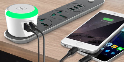 Portronics Adapto 469 Wall Charger with Safe Time Control Auto Cut-Off, LED Indicator, Smart Plug, 3.1A Quick Charging Dual USB Port (White)