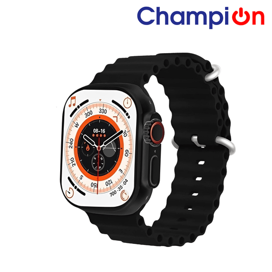 Champion T800 Ultra Watch Series 8 Bluetooth Calling with Voice Assistant SmartWatch (Black)