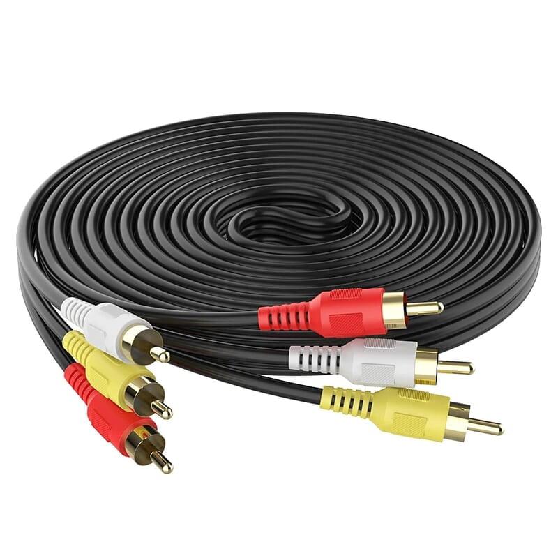 RCA Cable 3RCA Male to 3RCA Male Stereo Audio Video Cable - 1.5 Meter