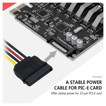 SATA Power Cable,15-pin Y-Splitter, Male to Dual Female,Compatible with Computer, DVR, HDD, External case, Desktop PC