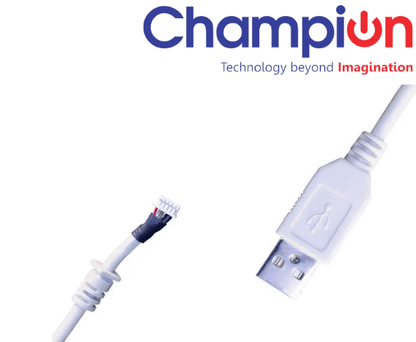 Champion Startek USB Data Cable for Fingerprint Scanner Biometric Compatible with Personal Computer (White)