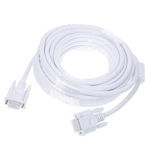VGA TO VGA Cable Compatible with HDTV, LCD TV, LED TV, Computer Monitor and Laptop -10mtr (White)