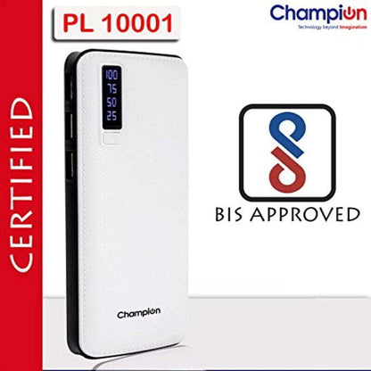Champion 10000 mAh Power Bank PL-10001 (White )