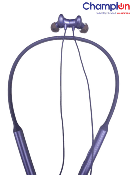 Champion Champ-02 Round band Headset Neckband Bluetooth Headphones Wireless Sport Stereo (Purple)`