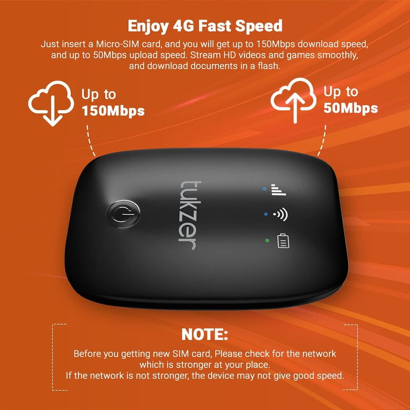 Tukzer 4G LTE U2 Wireless Dongle Plug Play Data Card Stick