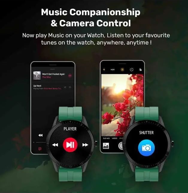 Fire Boltt Unisex BSW004 Teal Dial Silicone HD Display Smart Watch