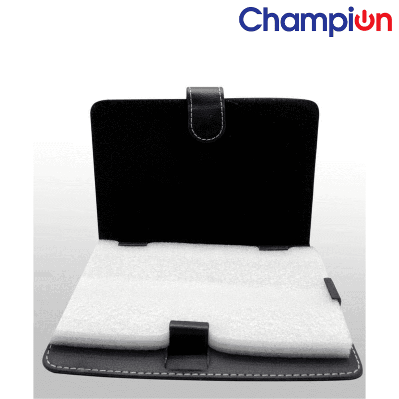 Champion 17.7cm (7inch )Micro USB Keyboard Tablet Case , Synthetic Leather Carry Cover for Samsung Tablet (Black)