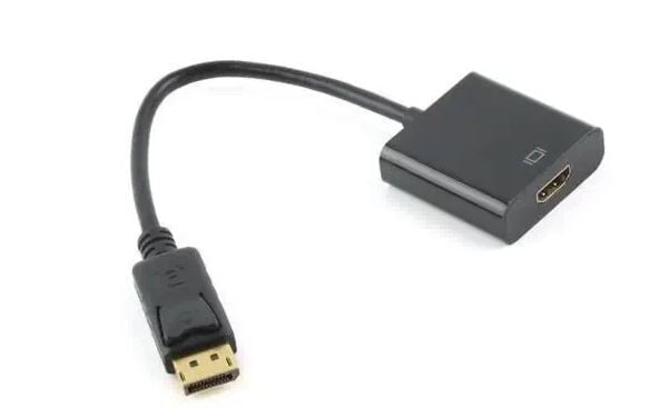 DisplayPort (DP) To HDMI Female Adapter 1080 @ 60Hz Converter for PC/Laptop/Projector/HDTV (Black/White)