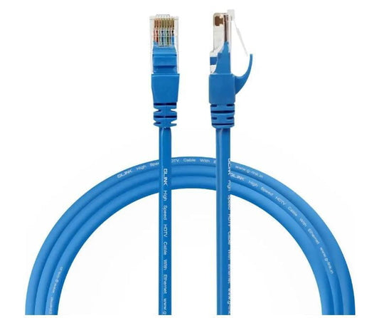 CAT 6 RJ45 Ethernet Cable - High-Speed Gigabit LAN Network Patch Cable, for Internet Connectivity 2M (Blue)