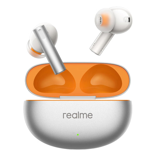 Realme Buds Air 6 TWS Earbuds 12.4mm Driver, 50dB ANC, 40H Playtime, IP55, Bluetooth V5.3 (Flame Silver)