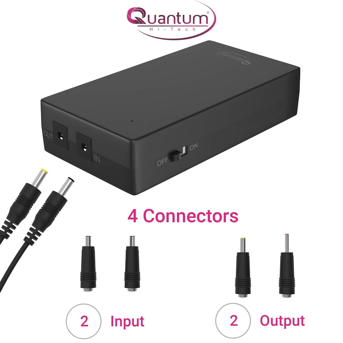 Quantum Qhm-660 UPS for Router, Intercom, CCTV, Set top Box (Black)