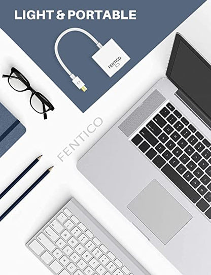 Mini DisplayPort to VGA Adapter For Computer, Desktop, Laptop, PC, Monitor, Projector, HDTV (White)