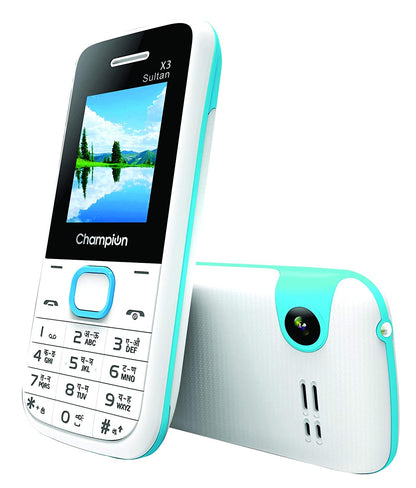 Champion X3 Sultan Dual Sim (White & Blue)