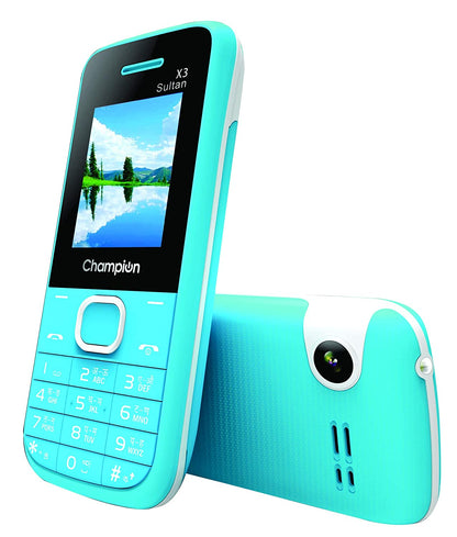 Champion X3 Sultan Dual Sim Feature Phone (Blue & White)