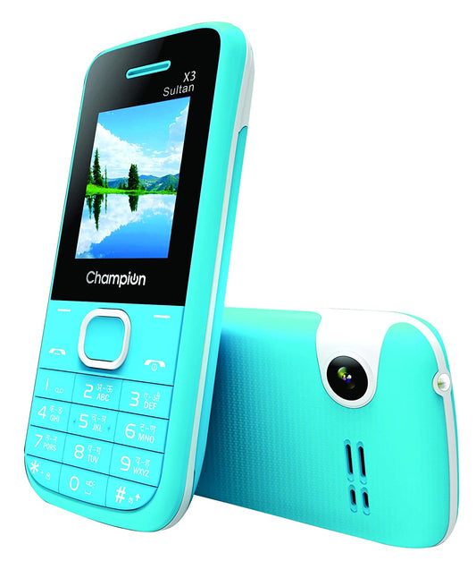 Champion X3 Sultan Dual Sim Feature Phone (Blue & White)