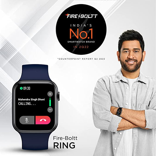 Fire-Boltt India's No 1 Smartwatch Brand Ring Bluetooth Calling with SpO2 Blue