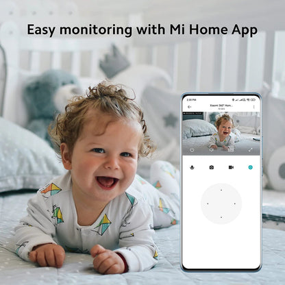 Mi Xiaomi Wireless Home Security Camera 2i 2022 Edition Full HD 360Â° View 2MP AI Powered Motion Detection (White)