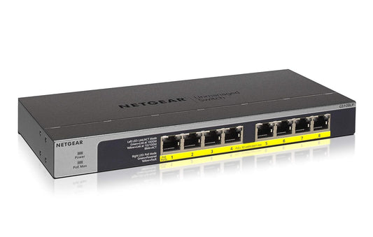 NETGEAR 8-Port Gigabit Ethernet (GS108LP) Network Switch,Grey