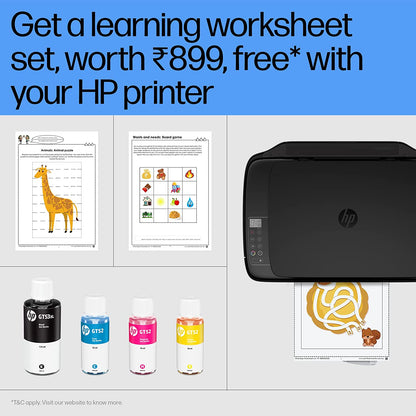 HP Ink Tank 415 All-in-one WiFi Colour Printer with Upto 6000 Black and 8000 Colour Pages Included in The Box. - Print, Scan & Copy for Office/Home (Black)