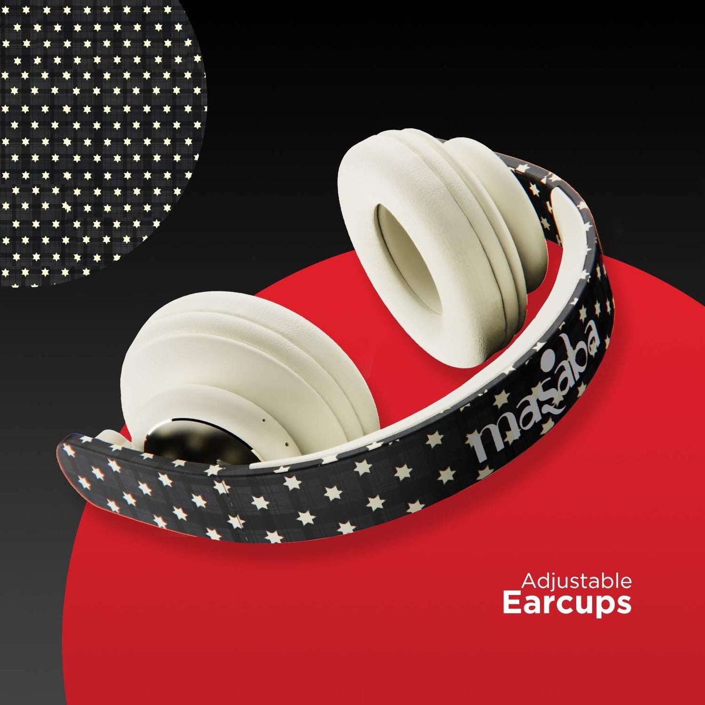 boAt Rockerz 450 Masaba Edition Bluetooth On Ear Headphones with Mic, Upto 15 Hours Playback, 40mm Drivers (Black Star )