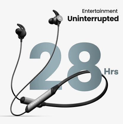 Boult Audio XCharge Wireless in Ear Bluetooth Neckband with ENC Mic, 28H Playtime, Type-C Fast Charging (Black)