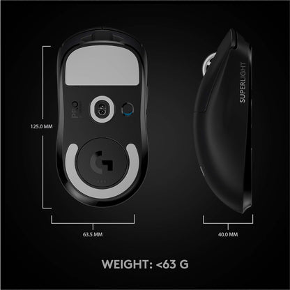 Logitech G PRO X Superlight Wireless USB Gaming Mouse, Sensor, 25,600 DPI, 5 Programmable Buttons, Long Battery Life,Compatible with PC/Mac-Black