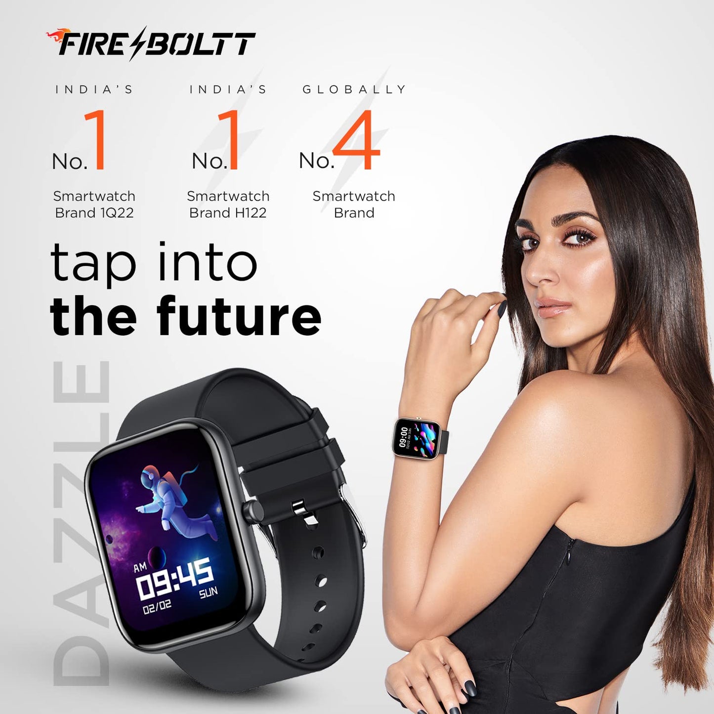 Fire-Boltt Dazzle BSW037 Smartwatch Borderless (Black)
