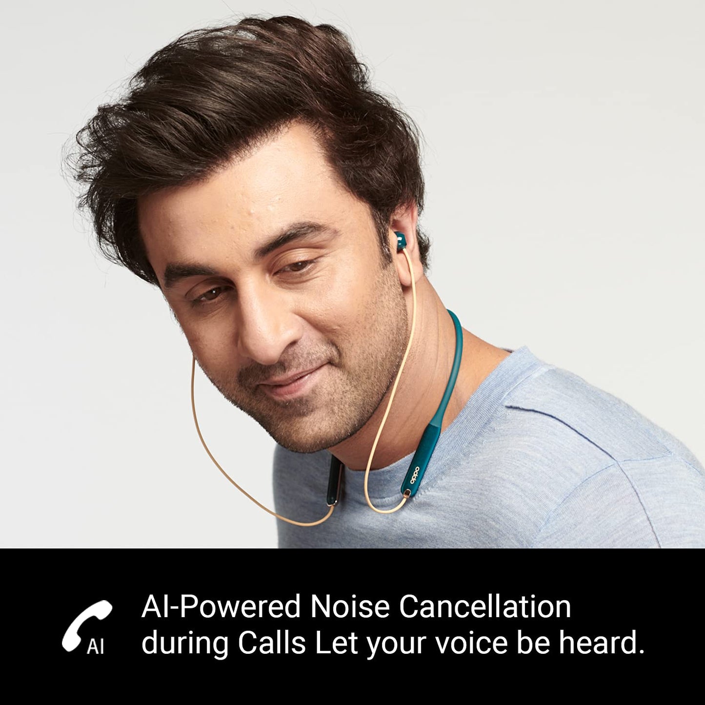 OPPO Enco M31 Wireless Bluetooth in Ear Neckband Earphones with Mic (Green)