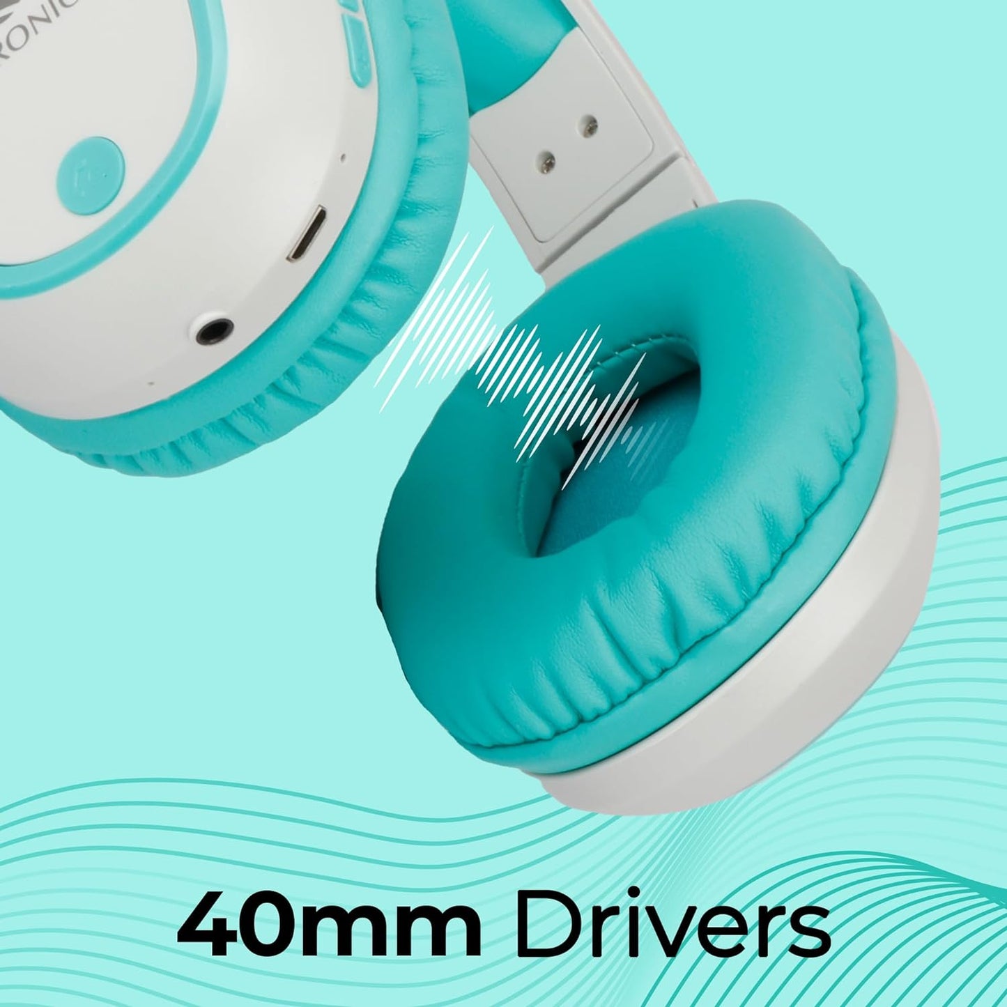 ZEBRONICS Thunder 60 hrs Playback time Bluetooth Wireless Headphone with FM, mSD, Playback with Mic (Sea Green)