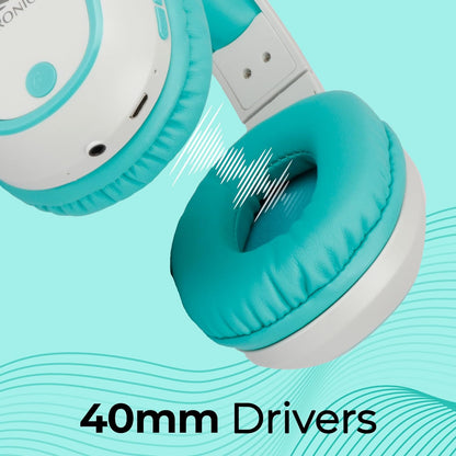 ZEBRONICS Thunder 60 hrs Playback time Bluetooth Wireless Headphone with FM, mSD, Playback with Mic (Sea Green)