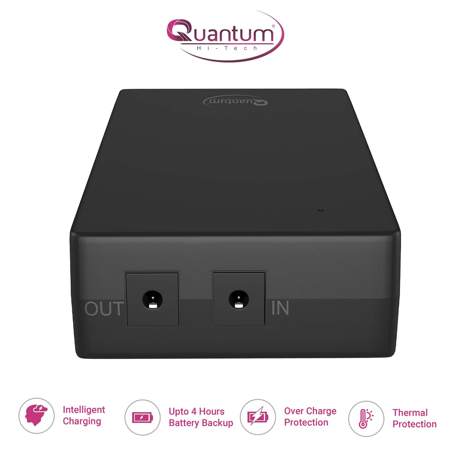 Quantum Qhm-660 UPS for Router, Intercom, CCTV, Set top Box (Black)