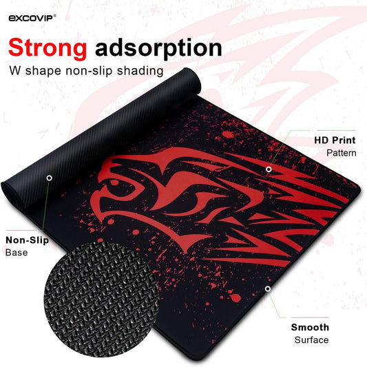 Gaming Mouse Pad (60 X 30cm) Non-Slip Rubber Base Mouse pad Mice Smooth Cloth Surface Keyboard Mouse Pads for Computers (Multicolor)