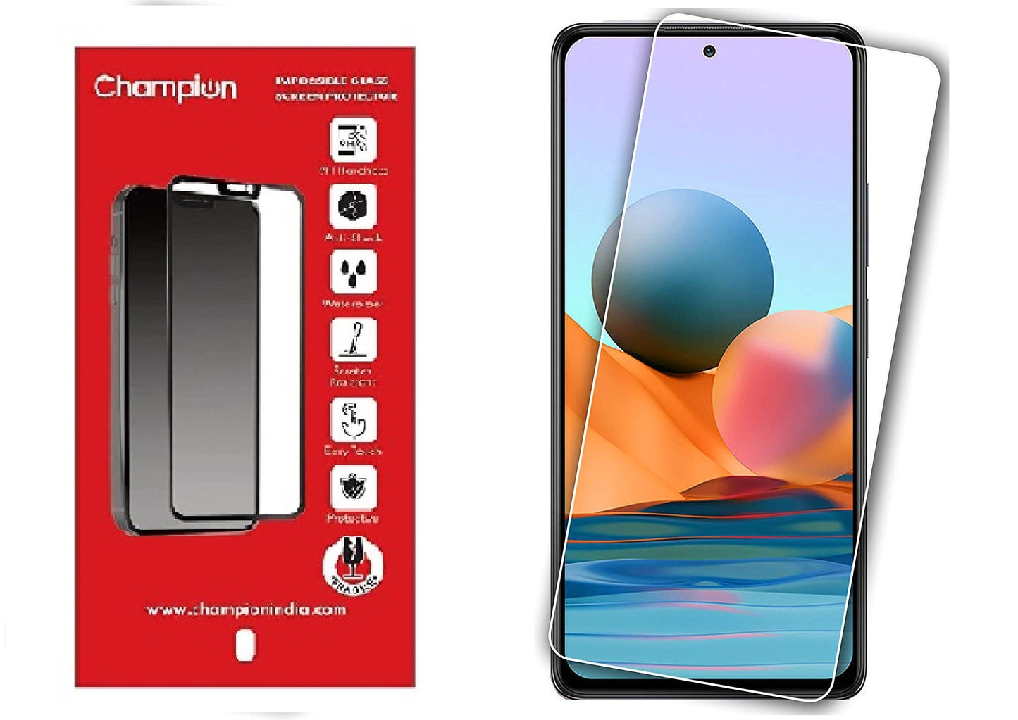 Champion Screen Protector For Mi Redmi Note 10T 5G