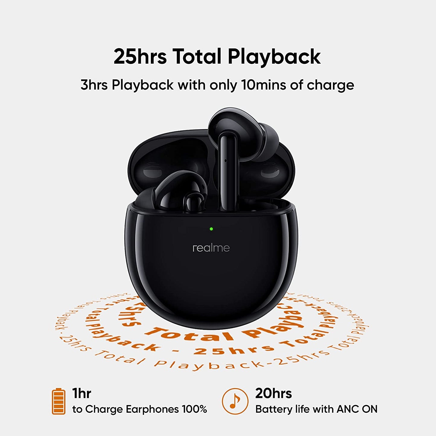 realme Buds Air Pro Bluetooth Truly Wireless Earbuds with Mic (Black)