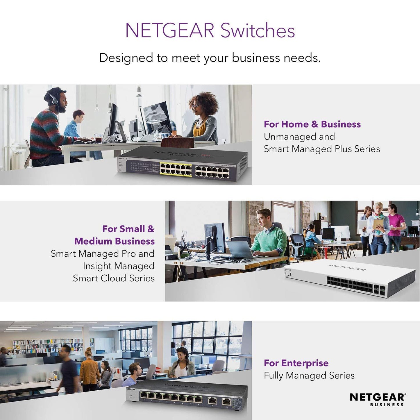 Netgear GS324-100INS Gigabit Ethernet Unmanaged Switch